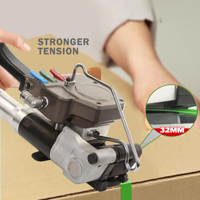 Buy 32mm PET Belt Pneumatic Plastic Strapping Tool Hot Melt Welding Hand Held Strapping Machine online manufacture