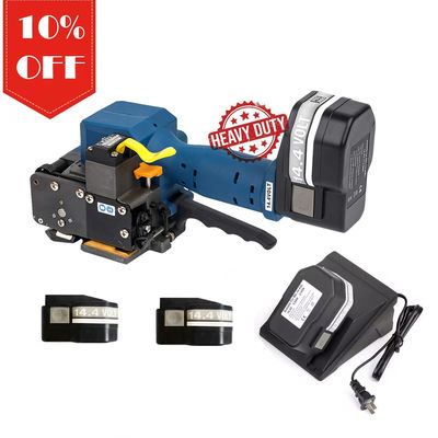 Buy Battery pallet strapper carton plastic band strapping packing tool brick PP PET Bundling Tensioner Electric Strapping Machine online manufacture